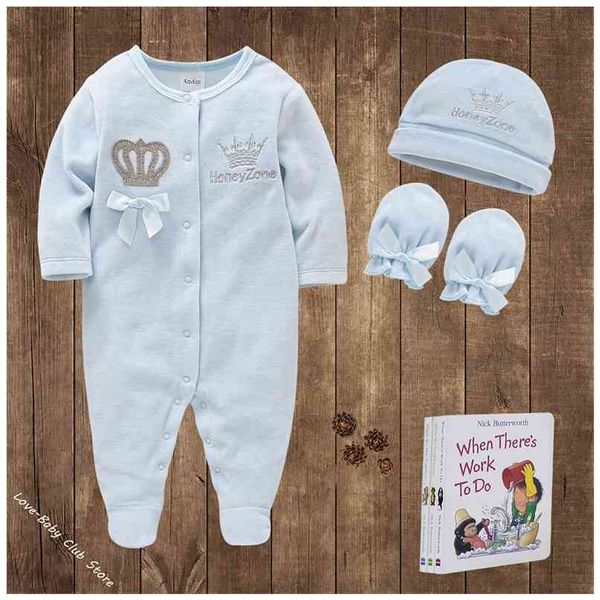 baby boys rompers royal crown prince clothing sets with cap gloves infant born girl s footies overall pajamas velour 210831, White
baby boys rompers royal crown prince clothing sets with cap gloves infant born girl s footies overall pajamas velour 210831, White
