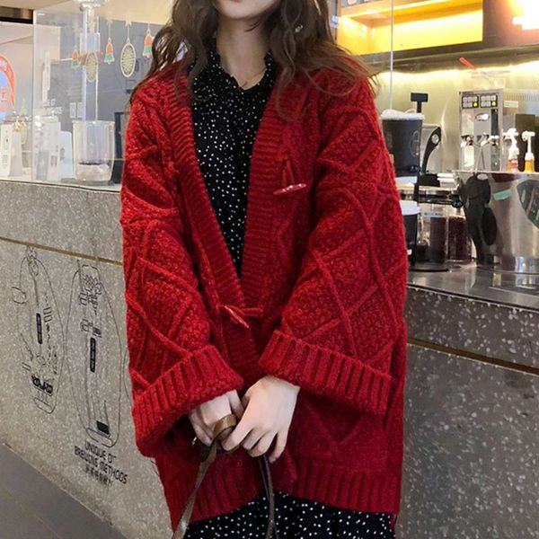 fashion new autumn sweater and woolen winter women's 2020 cardigan jacket medium length thickened loose lazy wind knitting red luxury, White;black
fashion new autumn sweater and woolen winter women's 2020 cardigan jacket medium length thickened loose lazy wind knitting red luxury, White;black