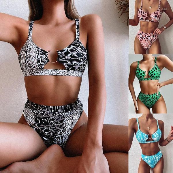 women padded leopard snake print bra briefs swimsuit swimwear bikini set women's, White;black
women padded leopard snake print bra briefs swimsuit swimwear bikini set women's, White;black