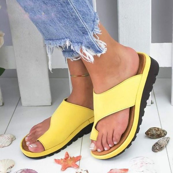slippers women pu leather flip flops big toe foot correction sandals casual flats platform ladies shoes orthopedic bunion corrector, Black
slippers women pu leather flip flops big toe foot correction sandals casual flats platform ladies shoes orthopedic bunion corrector, Black