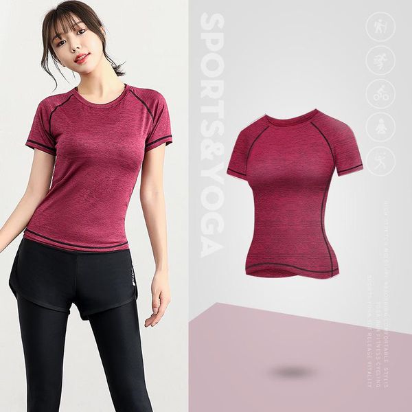 yoga outfits women's sports t-shirt female short sleeve seamless clothes fitness running shirt training sportswear tight summer, White;red
yoga outfits women's sports t-shirt female short sleeve seamless clothes fitness running shirt training sportswear tight summer, White;red
