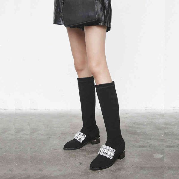 knee boots aiweiyi high for women square heel heels motorcycle faux suede riding1, Black
knee boots aiweiyi high for women square heel heels motorcycle faux suede riding1, Black