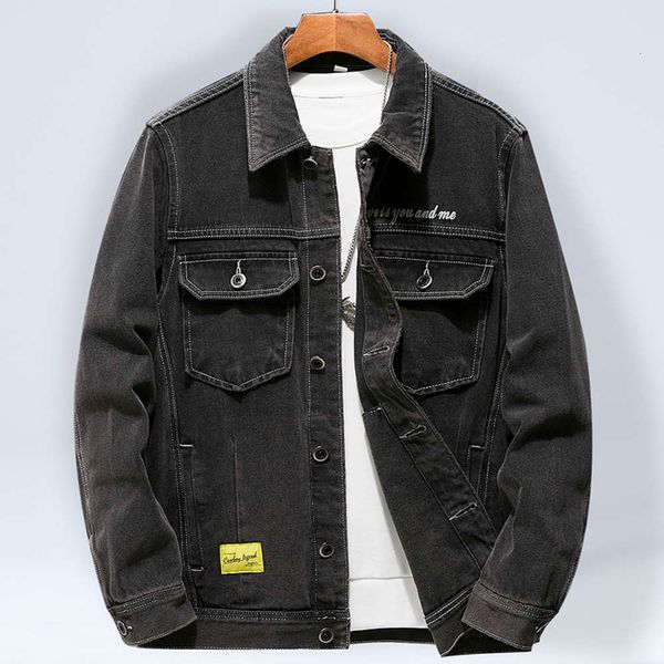 ins denim men's spring and autumn new black handsome loose fashion brand work jacket, Black;brown
ins denim men's spring and autumn new black handsome loose fashion brand work jacket, Black;brown