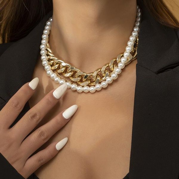 chokers statement multi layer gold pearls round choker necklaces for women female punk bohemia pearl chains jewelry gifts, Golden;silver
chokers statement multi layer gold pearls round choker necklaces for women female punk bohemia pearl chains jewelry gifts, Golden;silver