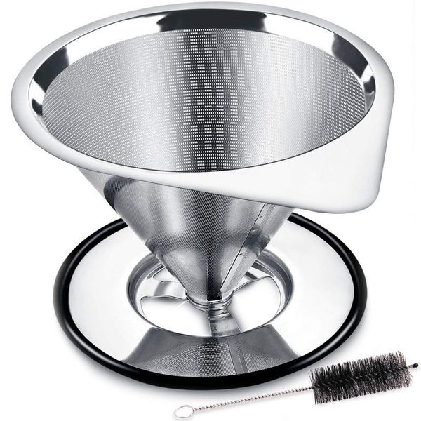 coffee filters pour over filter stainless steel reusable dripper holder cone funnel basket mesh strainer
coffee filters pour over filter stainless steel reusable dripper holder cone funnel basket mesh strainer