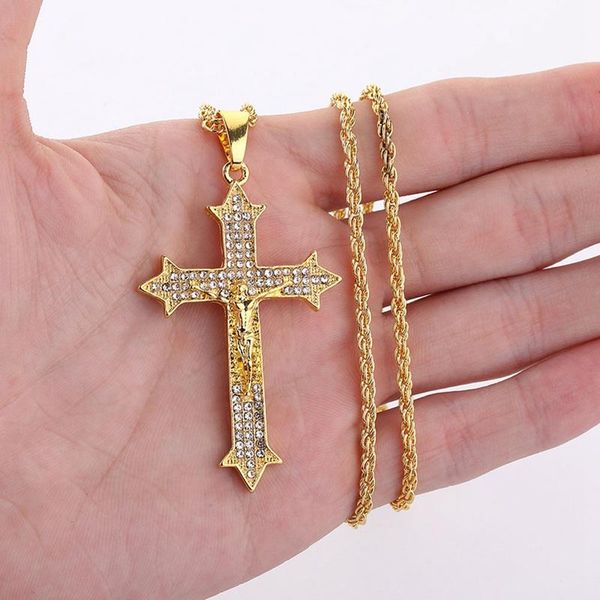 chains gold cross chain necklace for women men hip hop cool accessory fashion jesus christ pendant necklaces gift, Silver
chains gold cross chain necklace for women men hip hop cool accessory fashion jesus christ pendant necklaces gift, Silver