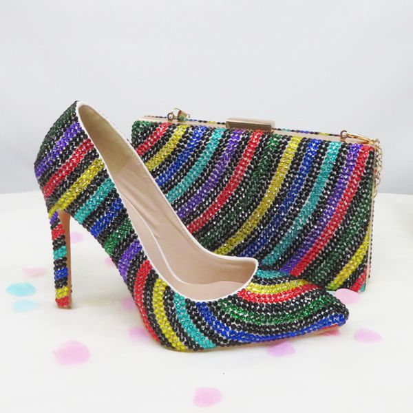 2021 new arrive women wedding matching bags multicolored crystal high heels toe party shoes pumps z2i4, Black
2021 new arrive women wedding matching bags multicolored crystal high heels toe party shoes pumps z2i4, Black