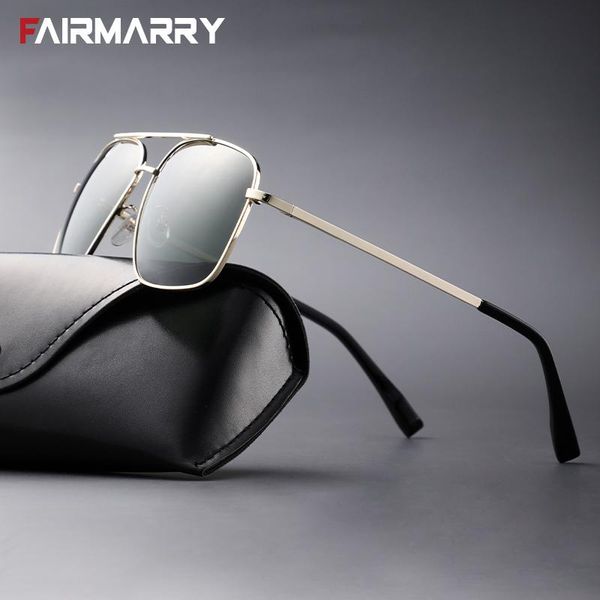 sunglasses fairmarry classic pilot sun glasses for men rectangle alloy frame polarized super light double-beam eyewear, White;black
sunglasses fairmarry classic pilot sun glasses for men rectangle alloy frame polarized super light double-beam eyewear, White;black