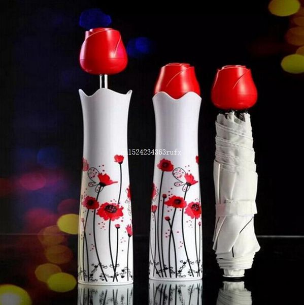 umbrellas 50pcs portable rose vase umbrella sunny rainy folding ladies fashion lovely rain gear wholesale
umbrellas 50pcs portable rose vase umbrella sunny rainy folding ladies fashion lovely rain gear wholesale