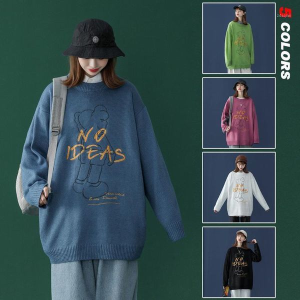 fashion cartoon embroidery loose multicolor sweater for women pullover plus size women's sweaters, White;black
fashion cartoon embroidery loose multicolor sweater for women pullover plus size women's sweaters, White;black