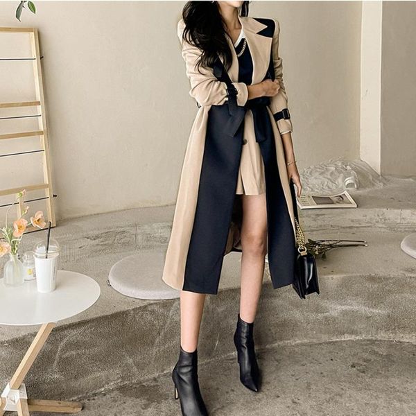 women's trench coats 2021 winter women wool blend loose fashion long coat thick warm overcoat female woolen with belt, Tan;black
women's trench coats 2021 winter women wool blend loose fashion long coat thick warm overcoat female woolen with belt, Tan;black