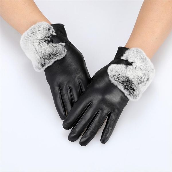 five fingers gloves women lady 100% genuine sheepskin leather with rex fur trimming mittens windproof driving glove cute mitts, Blue;gray
five fingers gloves women lady 100% genuine sheepskin leather with rex fur trimming mittens windproof driving glove cute mitts, Blue;gray