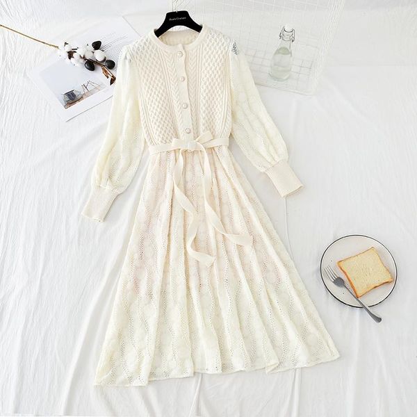 lace splicing buttons women spring autumn sweater knitted a line dresses single-breasted slim elastic long sleeve lady dresses, Black;gray
lace splicing buttons women spring autumn sweater knitted a line dresses single-breasted slim elastic long sleeve lady dresses, Black;gray