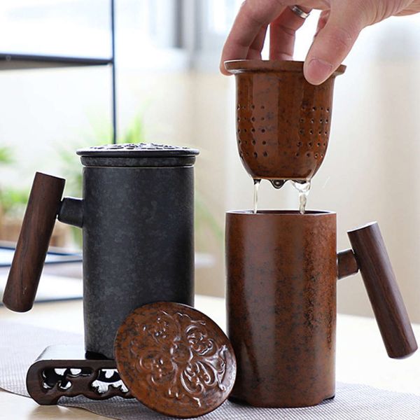 350ml vintage ceramic coffee mug tumbler rust glaze tea milk beer mug with wood handle water filter cup home office drinkware
350ml vintage ceramic coffee mug tumbler rust glaze tea milk beer mug with wood handle water filter cup home office drinkware