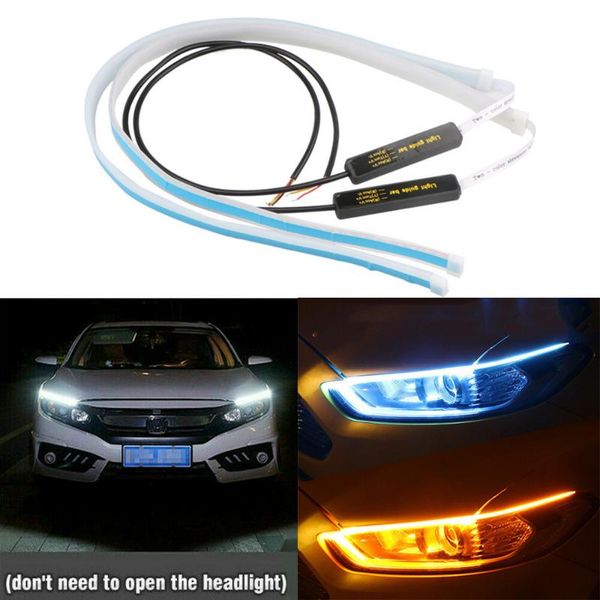 strips 2pcs ultrafine cars drl led daytime running lights hite turn signal yellow flexible strip guide for headlight assembly
strips 2pcs ultrafine cars drl led daytime running lights hite turn signal yellow flexible strip guide for headlight assembly