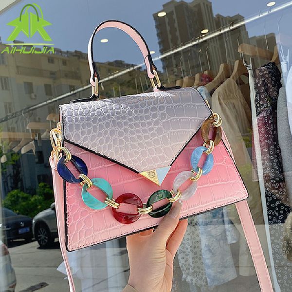 fashion chain lady handbag 2021 summer new pu leather color contrast shoulder bag designer ladies messenger bags
fashion chain lady handbag 2021 summer new pu leather color contrast shoulder bag designer ladies messenger bags