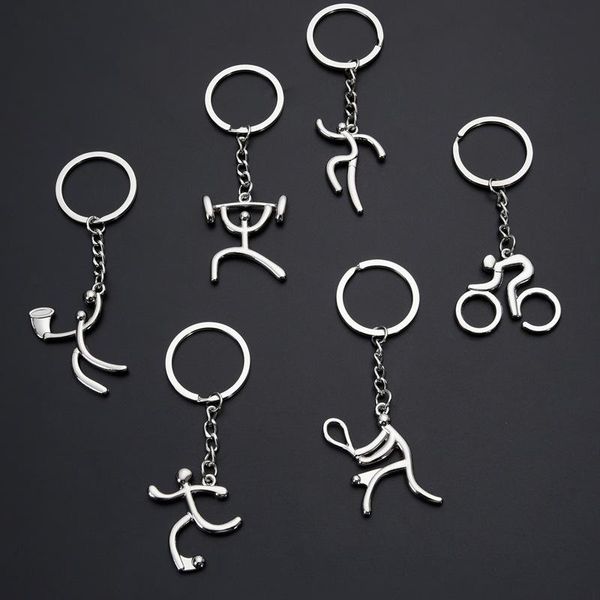 keychains 2021 a variety of creative metal sports logo key chain bicycle running weightlifting football basketball small gifts, Silver
keychains 2021 a variety of creative metal sports logo key chain bicycle running weightlifting football basketball small gifts, Silver