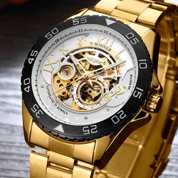 men clock fire luxury automatic mechanical full of steel business life waterproof hollow sports s, Slivery;brown 
men clock fire luxury automatic mechanical full of steel business life waterproof hollow sports s, Slivery;brown