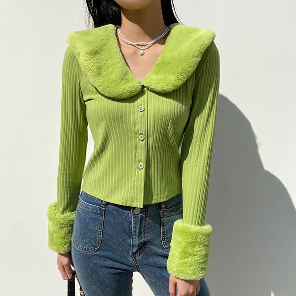 women's jackets autumn thin furry knitted cardigan sweater women vintage elegant chic ladies fashion patchwork knitwear winter, Black;brown
women's jackets autumn thin furry knitted cardigan sweater women vintage elegant chic ladies fashion patchwork knitwear winter, Black;brown