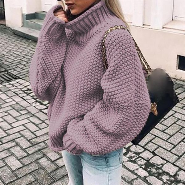 women solid color turtleneck sweater batwing sleeve knitted loose pullover polyester long casual streetwear, White;black
women solid color turtleneck sweater batwing sleeve knitted loose pullover polyester long casual streetwear, White;black