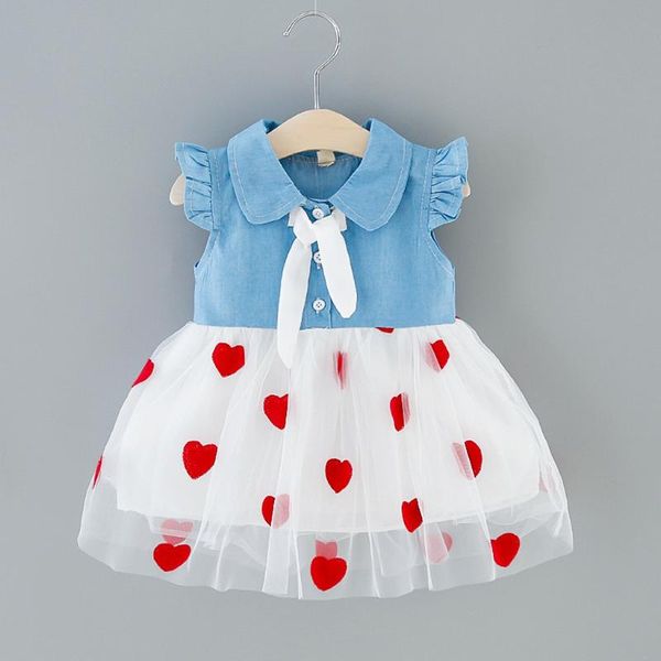 girl's dresses summer toddler baby girls dress sleeve doll collar bowknot denim splice heart tulle princess fashion, Red;yellow
girl's dresses summer toddler baby girls dress sleeve doll collar bowknot denim splice heart tulle princess fashion, Red;yellow