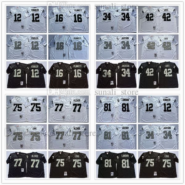 ncaa football 12 ken stabler jerseys 16 jim plunkett 34 bo jackson 42 ronnie lott 75 howie long 77 lyle alzado 81 tim brown men black white, Black;red
ncaa football 12 ken stabler jerseys 16 jim plunkett 34 bo jackson 42 ronnie lott 75 howie long 77 lyle alzado 81 tim brown men black white, Black;red