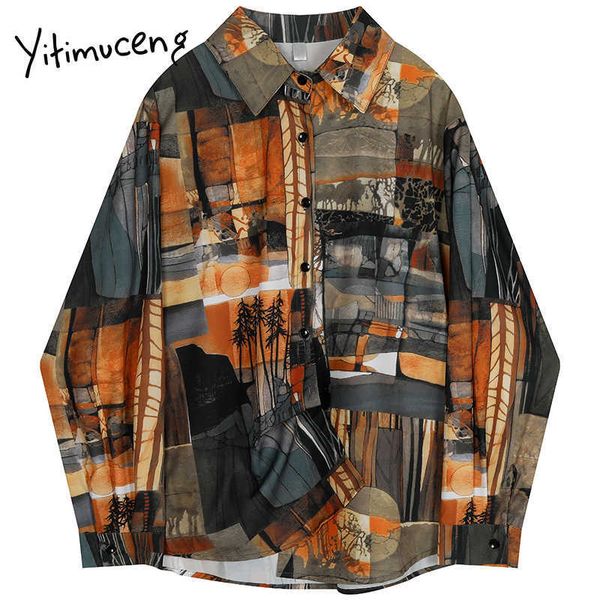 yitimuceng vintage printing blouse women button shirt loose spring fashion neck long sleeve single breasted 210601, White
yitimuceng vintage printing blouse women button shirt loose spring fashion neck long sleeve single breasted 210601, White