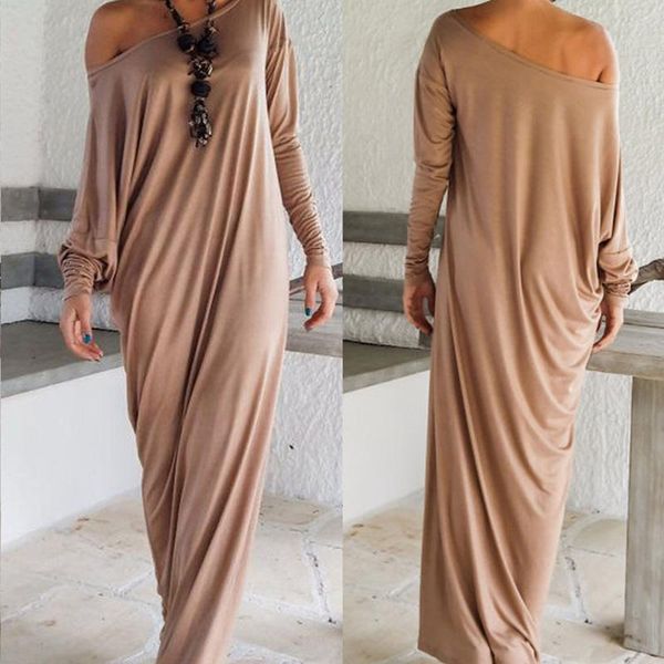 casual dresses chic summer dress muslim women loose asymmetric neck strapless khaki long elegant robe femme spring vestido de mujer w1041, Black;gray
casual dresses chic summer dress muslim women loose asymmetric neck strapless khaki long elegant robe femme spring vestido de mujer w1041, Black;gray