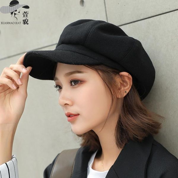beanie/skull caps fashion female winter korean version of duck tongue octagonal hat beret japanese retro autumn and warm painter, Blue;gray
beanie/skull caps fashion female winter korean version of duck tongue octagonal hat beret japanese retro autumn and warm painter, Blue;gray