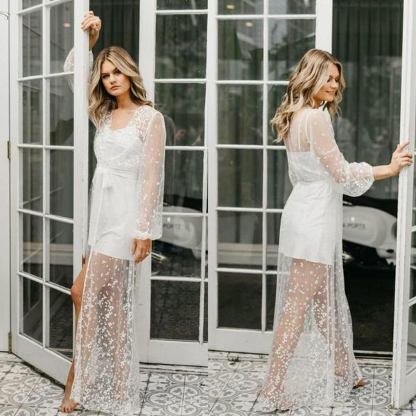 wraps & jackets illusion nightgowns women lingerie lace appliques sleepwear nightgown bridal boudoir robe holiday wedding party robes, White
wraps & jackets illusion nightgowns women lingerie lace appliques sleepwear nightgown bridal boudoir robe holiday wedding party robes, White