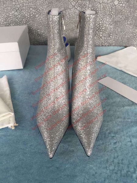 brand fashion designer italy style women genuine leather ankle boots silver pointed toe high heel short boots dress shoes stiletto, Black
brand fashion designer italy style women genuine leather ankle boots silver pointed toe high heel short boots dress shoes stiletto, Black