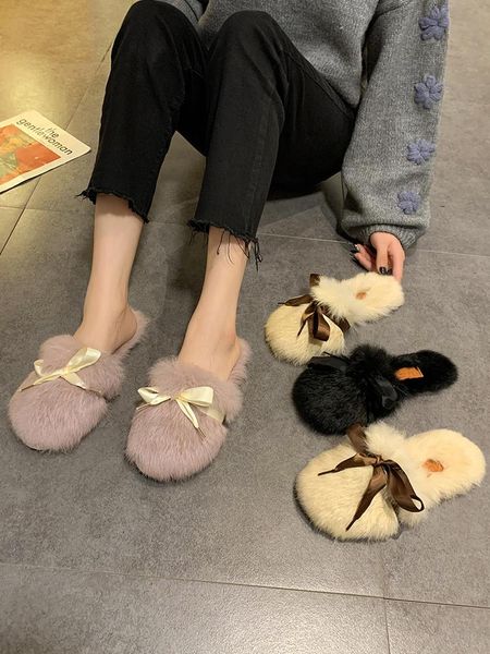 slippers female shoes ladies' cover toe luxury slides low butterfly-knot platform fur flip flops 2021 flat designer plush soft r, Black
slippers female shoes ladies' cover toe luxury slides low butterfly-knot platform fur flip flops 2021 flat designer plush soft r, Black