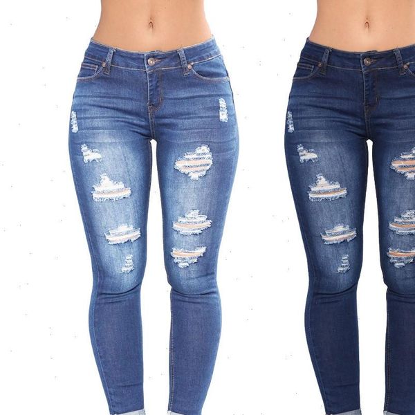 2020 new skinny jeans pancil pants women high waist slim hole ripped denim jeans casual stretch skinny trousers jeans, Blue
2020 new skinny jeans pancil pants women high waist slim hole ripped denim jeans casual stretch skinny trousers jeans, Blue