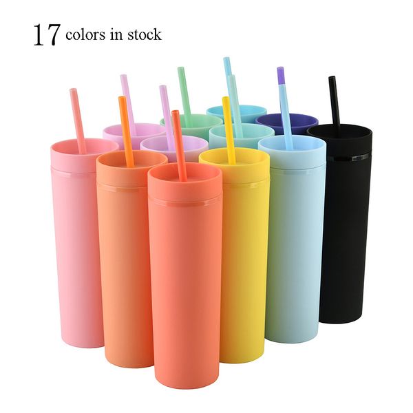 16oz acrylic matte tumbler with straw travel mug double wall platistic skinny cup wholesale
16oz acrylic matte tumbler with straw travel mug double wall platistic skinny cup wholesale
