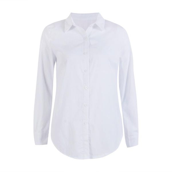 women's blouses & shirts autumn soft long sleeve solid turn-down collar button shirt casual loose blouse, White
women's blouses & shirts autumn soft long sleeve solid turn-down collar button shirt casual loose blouse, White
