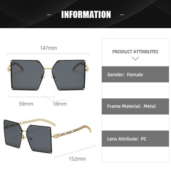 sunglasses style metal retro personality big box european and american same fashion rivets, White;black
sunglasses style metal retro personality big box european and american same fashion rivets, White;black