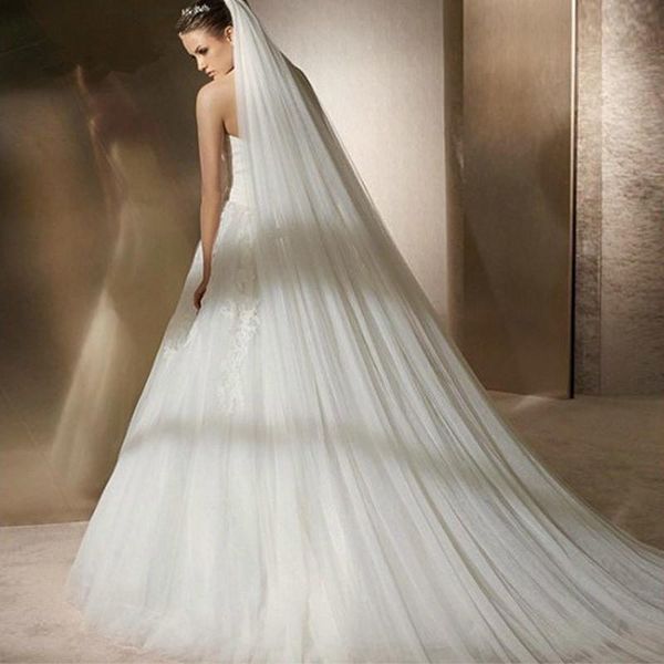 bridal veils white 3 m long trailing two layers simple cathedral wedding veil with comb vail accesories for bride, Black
bridal veils white 3 m long trailing two layers simple cathedral wedding veil with comb vail accesories for bride, Black