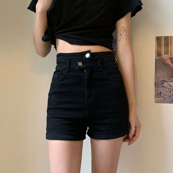 summer 2020 new korean stretch versatile slim high waist jeans women's loose straight shorts pants, Black
summer 2020 new korean stretch versatile slim high waist jeans women's loose straight shorts pants, Black