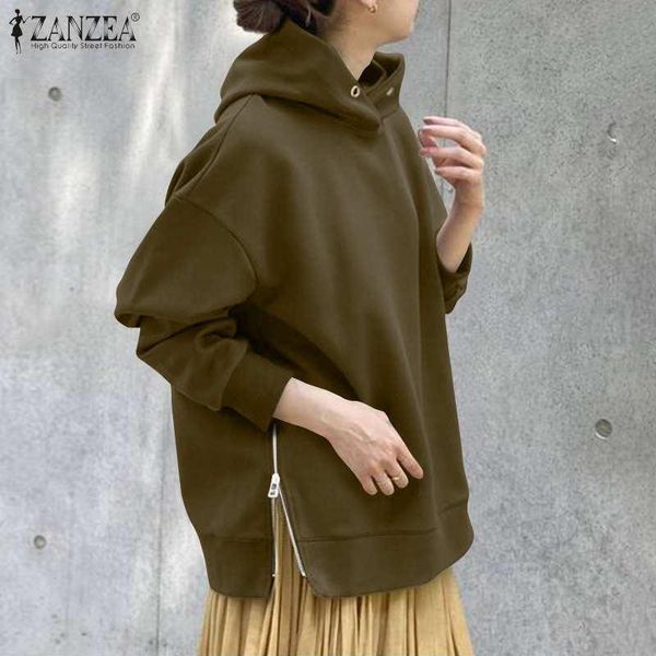 fashion hooded hoodies women's autumn sweatshirts zanzea 2021 casual long sleeve side split pullovers female solid traksuit, Black
fashion hooded hoodies women's autumn sweatshirts zanzea 2021 casual long sleeve side split pullovers female solid traksuit, Black