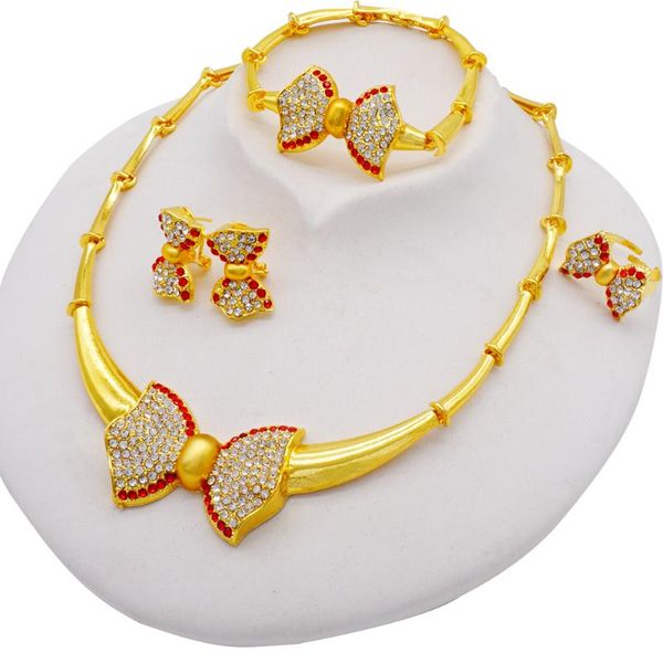 earrings & necklace jewellery set dubai african bridal gifts wedding crystal bow jewelry sets for women multicolor, Silver
earrings & necklace jewellery set dubai african bridal gifts wedding crystal bow jewelry sets for women multicolor, Silver