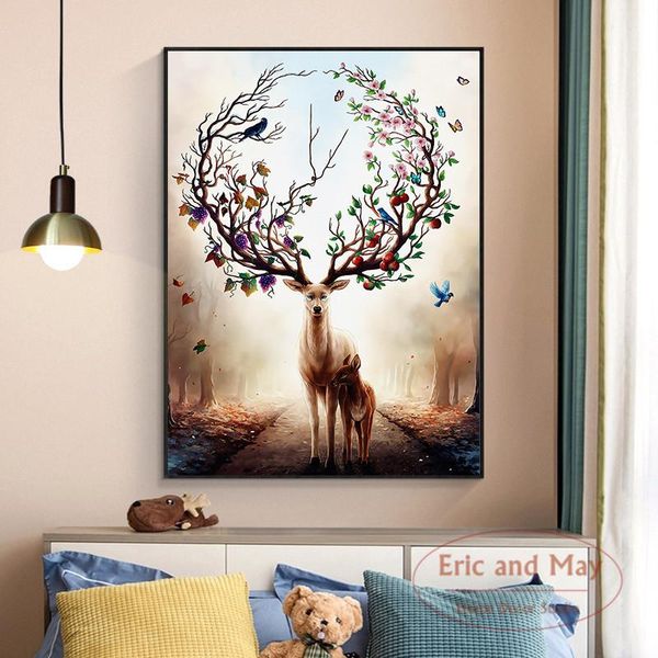 dream forest elk canvas painting posters and prints wall pictures for living room abstract decorative home decor quadro
dream forest elk canvas painting posters and prints wall pictures for living room abstract decorative home decor quadro