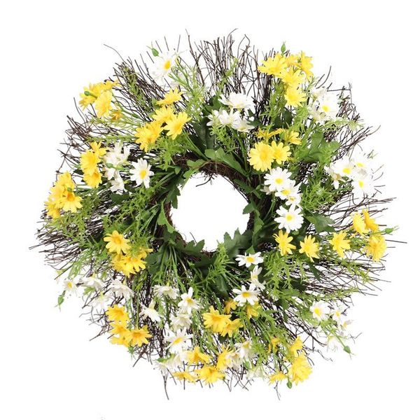 wall ornaments yellow and white floral artificial flower rustic daisy silk flower wreath farmhouse wall decoration
wall ornaments yellow and white floral artificial flower rustic daisy silk flower wreath farmhouse wall decoration