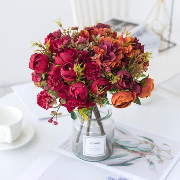 rose artificial flowers hydrangea hybrid bouquet silk fake flower autumn decoration diy home garden wedding crafts
rose artificial flowers hydrangea hybrid bouquet silk fake flower autumn decoration diy home garden wedding crafts