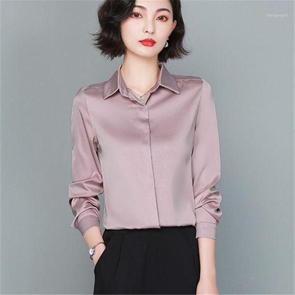women's blouses & shirts 2021 spring fashion high-quality chiffon lapel long sleeve solid color loose temperament shirt female trendy h, White
women's blouses & shirts 2021 spring fashion high-quality chiffon lapel long sleeve solid color loose temperament shirt female trendy h, White