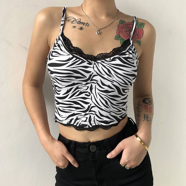 gothic zebra pattern crop for women streetwear y2k fashion tank 2021 summer lace trim aesthetic camisole, White
gothic zebra pattern crop for women streetwear y2k fashion tank 2021 summer lace trim aesthetic camisole, White