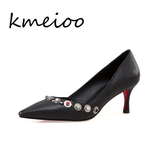dress shoes kmeioo genuine leather fashion women pumps classic sequined shallow high heels pointed toe wedding, Black
dress shoes kmeioo genuine leather fashion women pumps classic sequined shallow high heels pointed toe wedding, Black