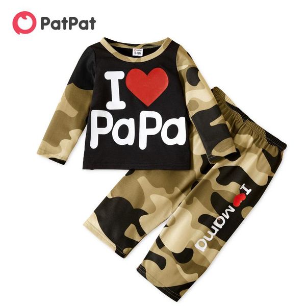clothing sets patpat 2-piece baby boy letter camouflage heart print long-sleeve and elasticized pants set, White
clothing sets patpat 2-piece baby boy letter camouflage heart print long-sleeve and elasticized pants set, White