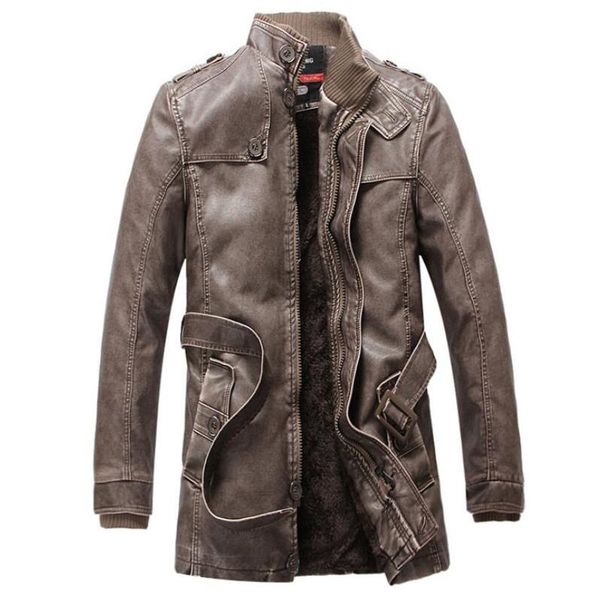 men's jackets winter jacket men brand windproof leather mens stand collar thicken fleece warm coats outwear clothes, Black;brown
men's jackets winter jacket men brand windproof leather mens stand collar thicken fleece warm coats outwear clothes, Black;brown