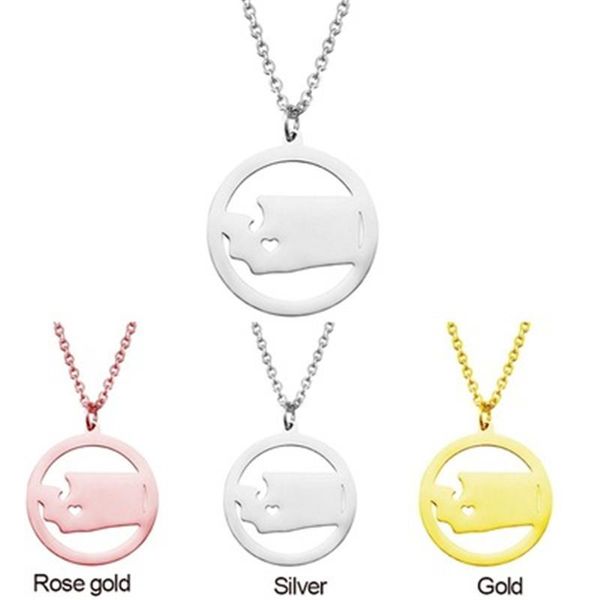 pendant necklaces factory direct supply to europe and the united states stainless steel us map necklace washington pendants tag jewelry, Silver 
pendant necklaces factory direct supply to europe and the united states stainless steel us map necklace washington pendants tag jewelry, Silver