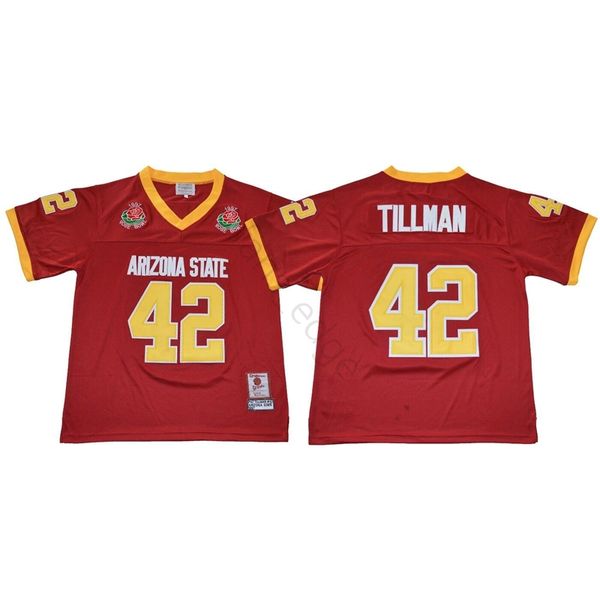 ncaa arizona state sun devis college #42 pat tillman jersey asu 1997 rose bowl stitched pat tillman home maroon university football jerseys, Black
ncaa arizona state sun devis college #42 pat tillman jersey asu 1997 rose bowl stitched pat tillman home maroon university football jerseys, Black